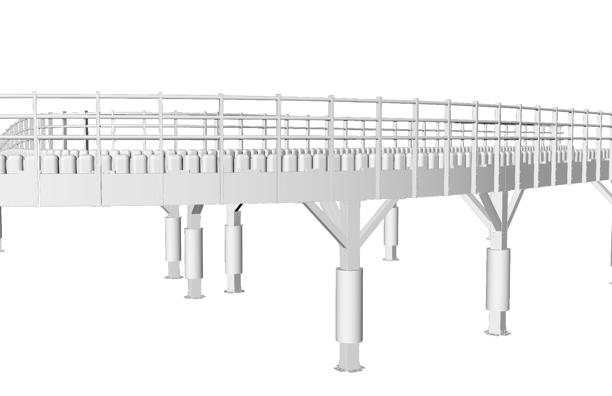 3D render of an indoor karting venue designed by Xtremebarriers