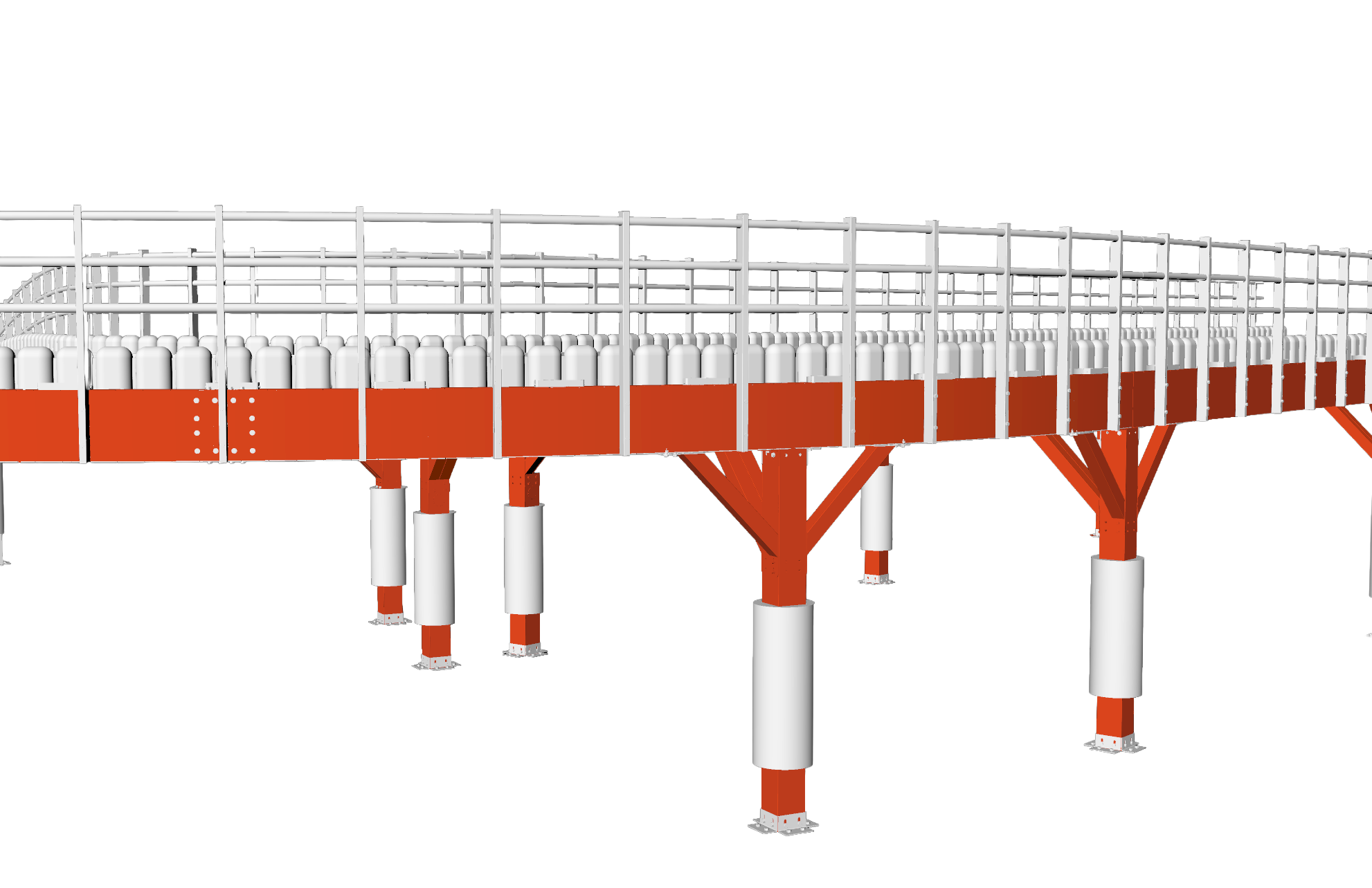 3D render highlighting the karting track layout